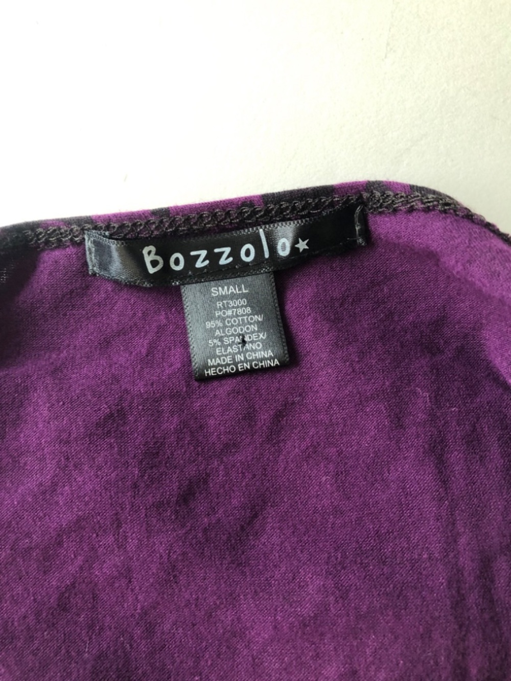 Cami/Tank Black Lace & Purple Animal Print SM - Picture 3 of 9